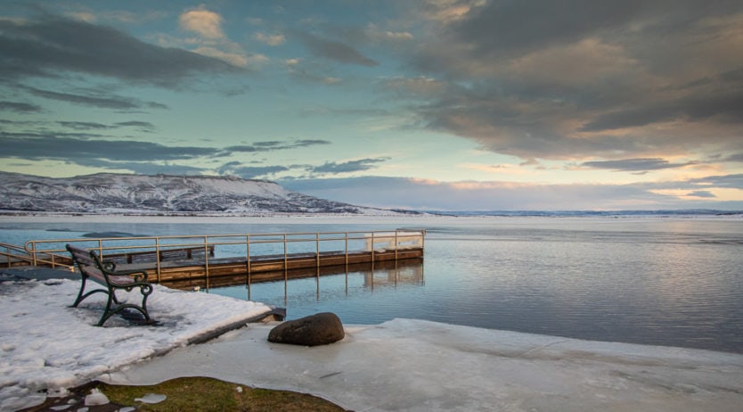 cold lake dip at laugarvatn fontana