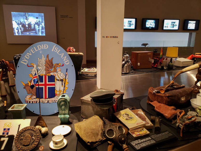 national museum of iceland display of Icelandic memorabilia