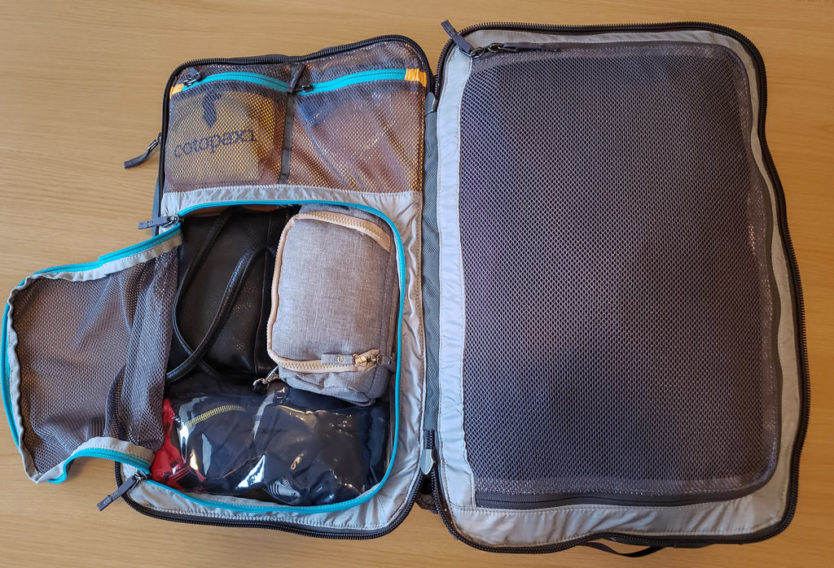 packed cotopaxi allpa 35l bag