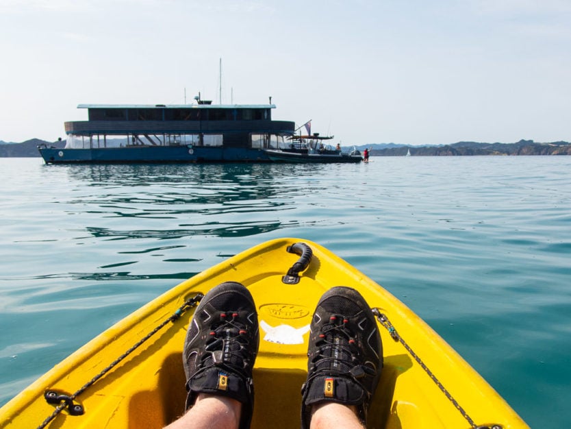 kayaking bay of islands explorations on rock the boat