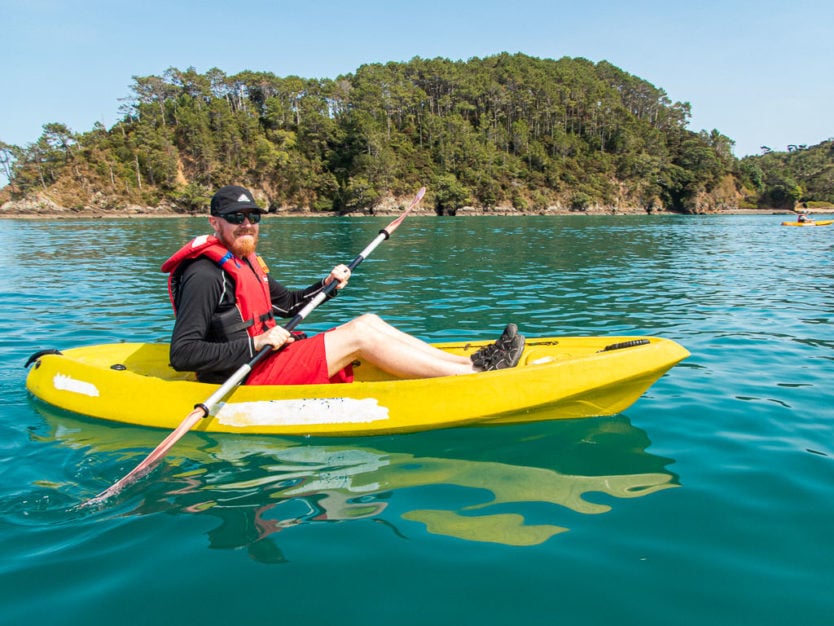 kayaking bay of islands explorations on rock the boat