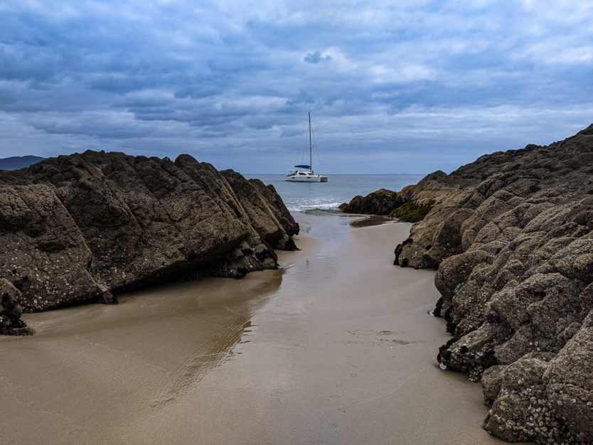 ocean beach in whangarei in northland new zealnad