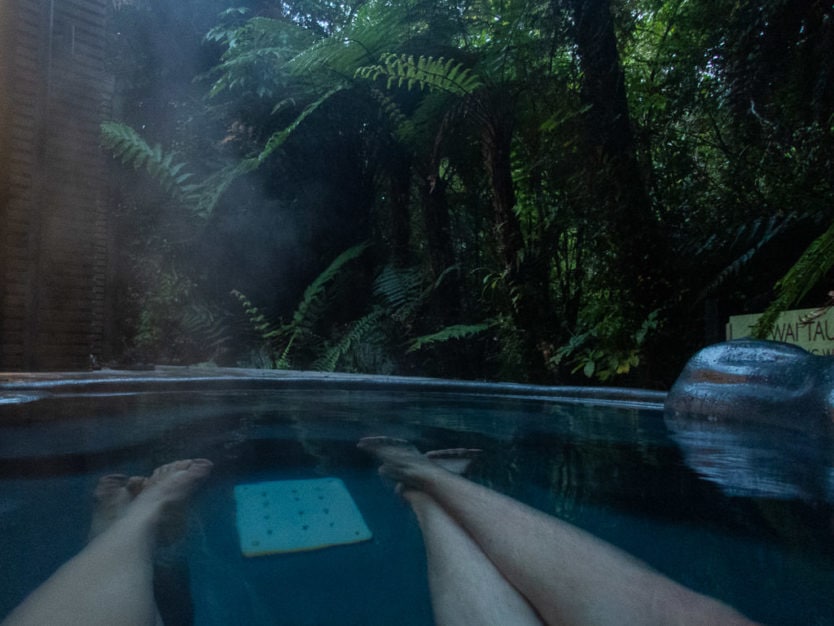 Relaxing in a private pool at the franz josef glacier hot pools a peaceful new zealand spa