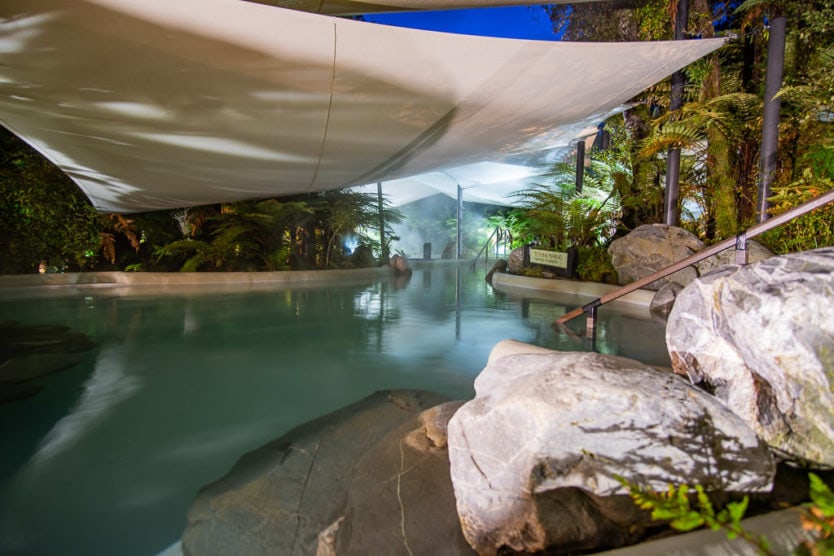 Public Hot Pool at Franz Josef Glacier Hot Pools - a great hot spring in new zealand