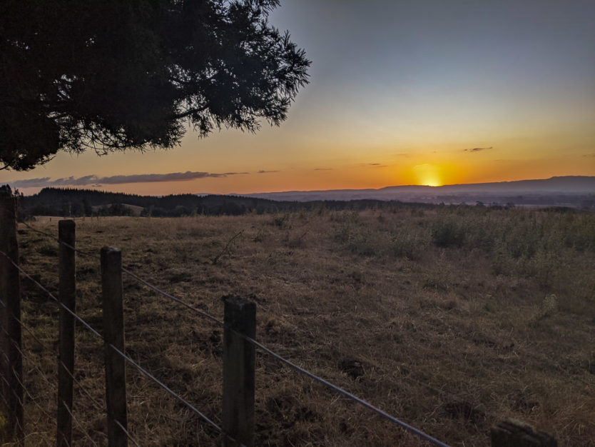 Sunset at mount tutu eco-sanctuary