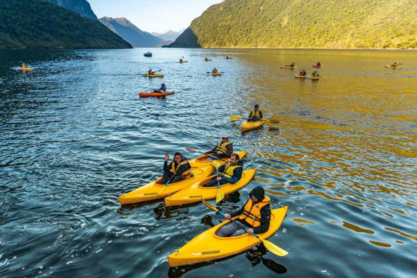 real journeys doubtful sound overnight cruise kayaking tour