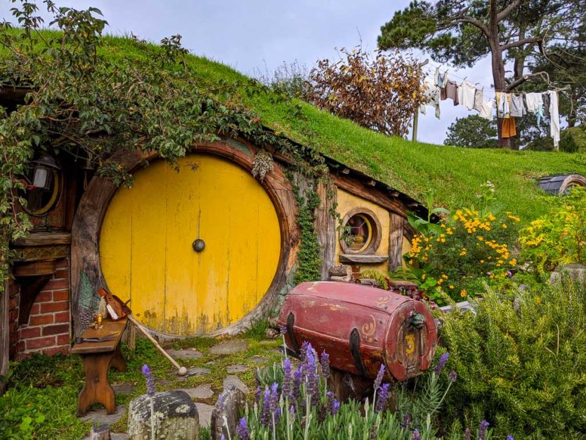 visiting hobbiton in new zealand hobbit holes