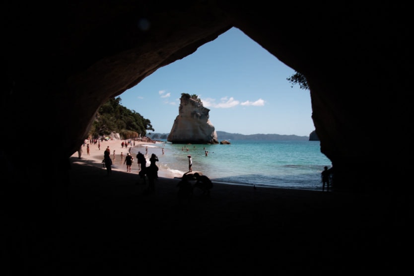 cathedral cove in the coromandel nz