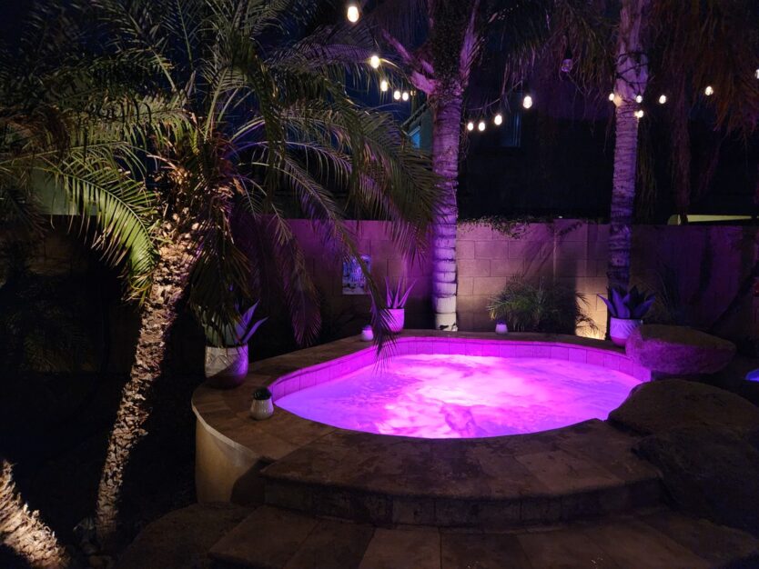 hot tub at phoenix rental house